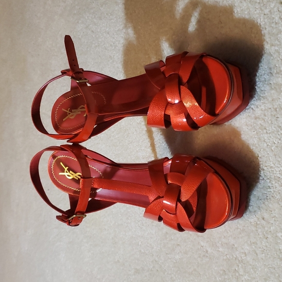 YSL SIZE 41 color orange 100% AUTHENTIC - Picture 1 of 11